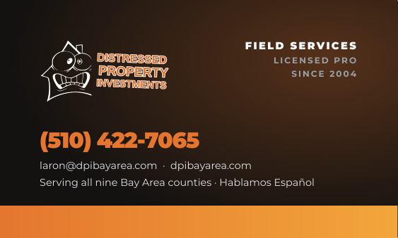 Tarjeta de presentación de Distressed Property Investments diseñada por Phantom Era