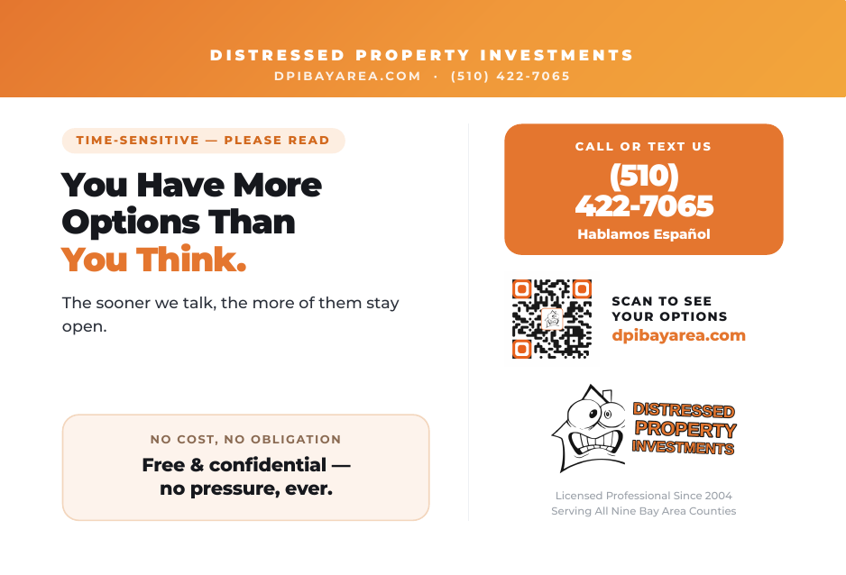 Postal de correo directo de Distressed Property Investments diseñada por Phantom Era